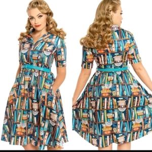 NWT Lindy Bop Bletchley Book dress, belt included